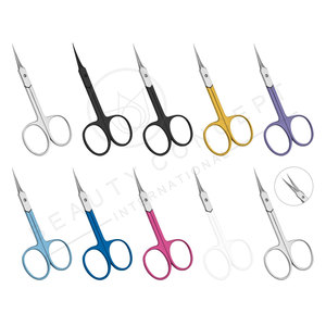 Tijeras para cutículas de uñas para manicura, tijeras sostenibles baratas, superficie de corte curva, tijeras afiladas para manicura de diferentes colores - Product Image 2