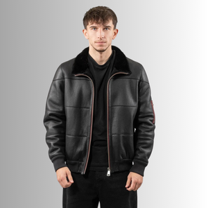 Veste pour homme en cuir véritable de qualité supérieure avec logo personnalisé vestes d'hiver en cuir véritable avec doublure en fourrure pour hommes - Product Image 1