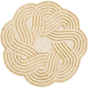 TOP QUALITY UNIQUE LEAF DESIGN HANDMADE GLASS BEADED <b>TABLE</b> PLACEMATS at WHOLESALE PRICE Embroidered - Product Image 1