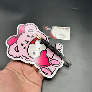 Personnage de dessin animé prix de gros tuile de palette de cils en acrylique avec aimant pour pince à épiler Logo personnalisé pince à cils carreaux de cils - Product Image 2