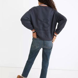 Diseño de cuello impreso Mujeres Sudaderas de manga larga Último diseño Mujeres Sudaderas asequibles Sudaderas con capucha de hombro caído para mujer - Product Image 3