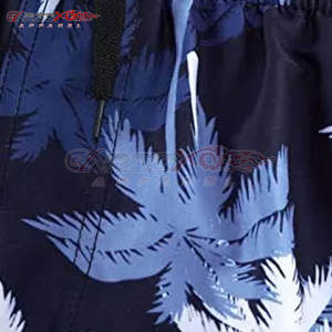 Pantalones cortos de natación y playa para hombre con tela ligera y comodidad elástica Pantalones cortos de playa con estampado tropical para hombre - Product Image 6
