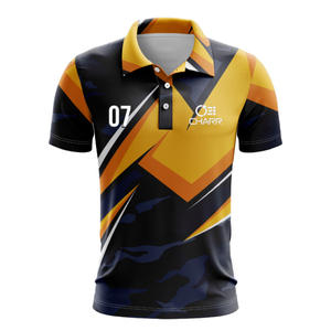 OEM personalizado de poliéster de algodón de los hombres de golf para Polo uniforme transpirable con patrón sólido de impresión personalizada y logotipo bordado - Product Image 1