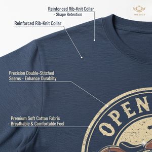 Camiseta de Algodón Premium para Hombre de Alta Calidad, Corte Moderno, Transpirable, Formal, con Estampado Gráfico Personalizado, Diseño en Blanco, Talla Grande, Parte Delantera - Product Image 4