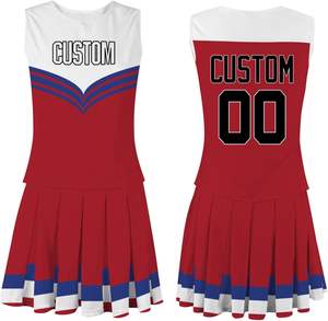 Ensemble d'uniformes de cheerleading imprimés en gros pour filles et femmes, fabrication directe, tenues de cheerleading personnalisées, événement d'équipe, pratique professionnelle - Product Image 1