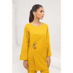 Tunique brodée jacquard WGK-JQS-DY-3338 avec manches trois quarts et broderie élégante - Product Image 3