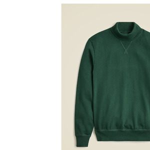 Venta al por mayor de Sudadera con cuello simulado logotipo personalizado jersey de lana de algodón - Product Image 5