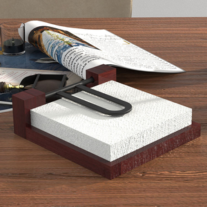 Flat Metal <b>Paper</b> Hand <b>Towel</b> Holder Tray Wood Kitchen Napkin <b>Dispenser</b> with Weighted Arm - Product Image 2