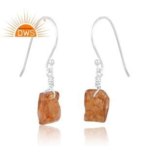 Última Venta de pendientes de piedras preciosas de citrino natural de Plata de Ley 925 joyería personalizada para mujeres regalo para ella - Product Image 3