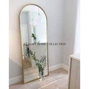 Unique Vintage-inspired Tall Metal Floor <strong>Mirror</strong> with <strong>Ornate</strong> <strong>Frame</strong> Designed to Enhance Your Room Antique Ambiance