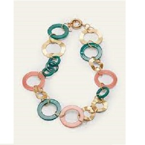 สร้อยคอโซ่แบบยุโรปสุดอินเทรนด์สำหรับผู้หญิงสร้อยคออะคริลิคโรเดียมสีสันสดใสสไตล์ฮิปฮอปสำหรับเป็นของขวัญแต่งงาน - Product Image 3