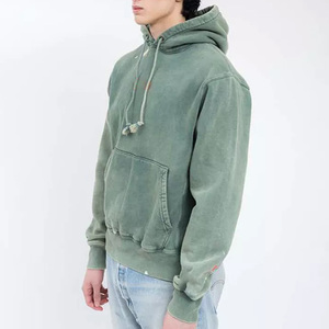 Sweat à capuche personnalisé de haute qualité avec graphique vintage délavé au soleil Sweats à capuche unisexe poids lourd délavé à l'acide en éponge délavé à l'acide - Product Image 2