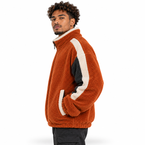 <b>Men</b> Loose Fit <b>Sherpa</b> <b>Jacket</b> Offers Flexible Movement Soft Polar Fabric And Cozy Warmth For Everyday Casual And Winter Streetwear - Product Image 4