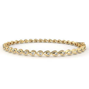 Fabulous 18K <b>Gold</b> Lab Grown Diamond Bracelet & <b>Bangle</b> Luxurious Jewelry Accessory - Product Image 1