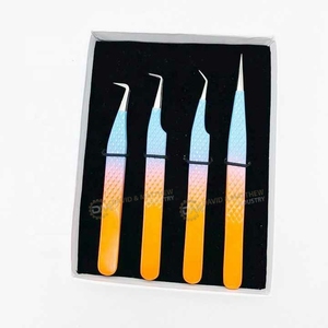 Pince à cils avec logo personnalisé de haute qualité en rose Produit le plus vendu Emballage vide en papier carton avec propre logo - Product Image 2