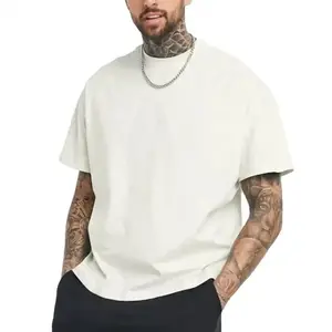 Commercio all'ingrosso cotone biologico Logo personalizzato T-Shirt Drop spalla Oversize-t Shirt vuoto acido lavaggio T-Shirt uomo