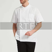 Vente chaude Mode Chef Uniforme Pas Cher Blanc Noir Uniforme Chef Manteau Avec Poche Par Raw To Fine