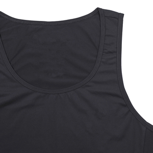 Débardeur de sport unisexe, fitness, uni, noir, sans couture, en maille spandex, sous-vêtement, t-shirt, taille XL, respirant, tricoté, imprimé, respirant - Product Image 5