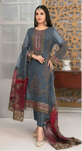 Bordado de organza con perla Work Fancy Cut Paste Suite para mujer Venta en línea - Product Image 3