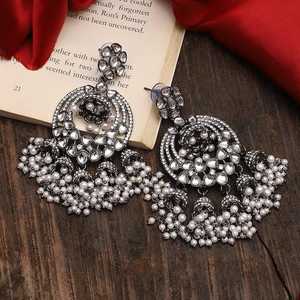 Bijoux de créateur indien antique Rajwadi ensemble de colliers courts polonais pour mariages fiançailles fantaisie fête et vêtements religieux Inde - Product Image 2