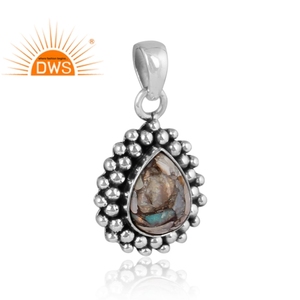 Meilleure vente pendentif en argent sterling 925 oxydé Mojave cuivre opale éthiopienne pierre précieuse fabricant de bijoux personnalisés - Product Image 2