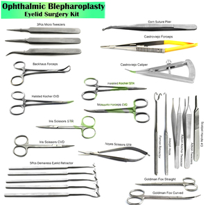 Kit oftálmico Instrumentos quirúrgicos de blefaroplastia Micro Retractor de párpados Cirugía menor básica Instrumentos quirúrgicos de disección - Product Image 2