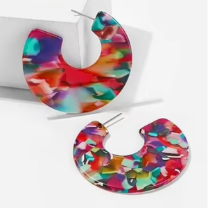 Boucles d'oreilles d'ange rondes en résine les plus vendues, nouvelle collection pour hôtel, restaurant et bureau, faites à la main en Inde - Product Image 1