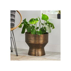 Vase à fleurs moderne de luxe en aluminium avec une finition élégante et contemporaine pour la décoration de la maison et du bureau - Product Image 2