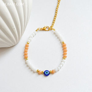 crystal <b>bead</b> evil eye charm <b>bracelets</b>, blending protective symbolism with <b>fashion</b>-forward design for women seeking both style - Product Image 4