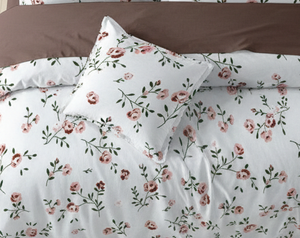 Ensemble de draps de lit ajustés pour hôtel et hôpital, en coton lavé tissé moderne, motifs floraux, ensemble de literie - Product Image 3