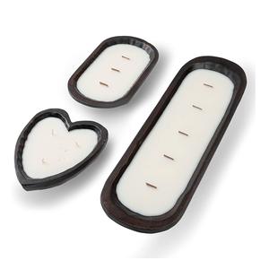 Bols à pâte en bois faits à la main grands bougeoirs en bois pour la fabrication de bougies décoration de la maison noël saint valentin fête - Product Image 2