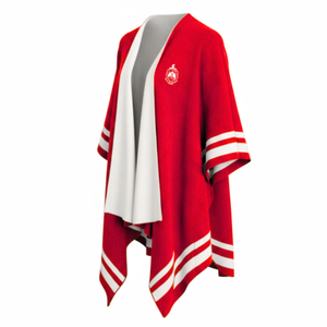 Capa de la Hermandad Delta Sigma Theta, Chal, Poncho para Mujer, Envoltura Informal, Capa de Hombro de Lana Bordada, Capa Griega, Chal Drapeado - Product Image 3