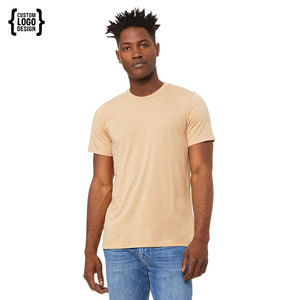 Premium 180g algodón Tri-Blend Camiseta de cuello redondo para hombre transpirable - Product Image 3