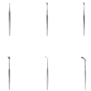 Crochet de fixation Guthrie, crochet Axenfeld à double pointe, crochet à deux pointes, crochet pour détachement rétinien Gass, trou ovale de 13 mm, 1,5 mm - Product Image 1
