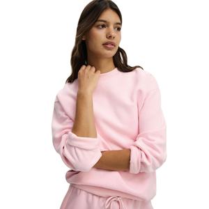 Sweat-shirt en polaire pour femme de haute qualité, broderie de logo personnalisée, sweat-shirt à col rond et ensemble court pour femme - Product Image 4