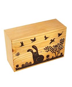 โกศเผาศพไม้ทํามือสําหรับเถ้ามนุษย์ผู้ใหญ่ขนาดใหญ่ - กล่องโกศศพต้นไม้แห่งชีวิต (250 ปอนด์ - กระต่ายไม้สน) - Product Image 6