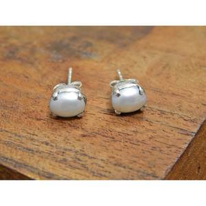 925 Sterling Silver Freshwater <b>Pearl</b> <b>Earring</b> Stud Natural White Gemstone Jewelry Elegant Gift for Her-E0043-GS - Product Image 3