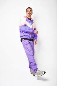 Chaqueta Cortavientos Retro Vintage de Nailon para Hombre, Diseño Multicolor en Bloques, Casual, Transpirable, para Primavera - Product Image 3