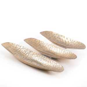 Ensemble de 3 fabricant et fournisseur de plateau à chocolat en métal de qualité supérieure fait à la main classique élégant nouveau plateau de service en métal - Product Image 2