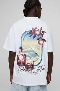 เสื้อยืดโอเวอร์ไซส์ทรงสตรีทแวร์สำหรับผู้ชาย ลายพิมพ์ DTG แบบถัก 100% ผ้าฝ้าย 240GSM คุณภาพพรีเมียม ปรับแต่งได้ เป็นมิตรกับสิ่งแวดล้อม - Product Image 3