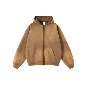 Custom Print Waterproof Oversized Embroidered Hoodie Heavyweight Cotton Drop Shoulder Fleece Fabric Abstract Print Autumn Casual - Product Image 1