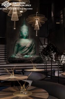 Meubles de bar et de salon personnalisés à thème Bouddha avec éclairage LED, écologiques, imperméables, recyclables et revêtement poudré