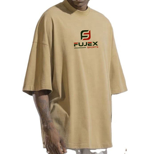 เสื้อแนวสตรีทเฮฟวี่เวทเสื้อครอปเข้ารูปกราฟิกบ็อกซี่เสื้อยืดผู้ชายเสื้อยืดลำลองโอเวอร์ไซส์ว่างซักกรดสำหรับผู้ชาย - Product Image 2