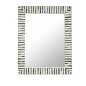 Stylish Rectangle Shape Simple Bone Inlay <b>Mirror</b> Artistic Handmade Accent For Dressing Room Living Room And Regular Home Use - Product Image 2