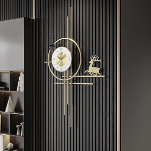 Lattice Modern Deer Metal Wall Clock Best Design Metal in Iron Hot Selling New Design Trendy Wall Hanging <b>Mirror</b> - Product Image 2