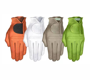 Guantes de golf de mano izquierda de cuero Cabretta de alta calidad Impresión de logotipo personalizado Colores personalizados para profesionales-Venta al por mayor disponible - Product Image 2