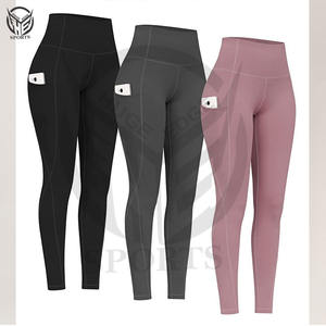 Leggings de yoga sin costuras para mujer al por mayor, pantalones deportivos de cintura alta, ropa de gimnasio, leggings fruncidos para realzar los glúteos para mujer - Product Image 2