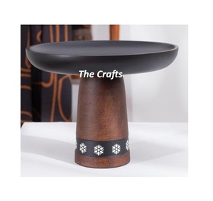 Bol à chocolat en bois de couleur noire et marron bol de service à Dessert de forme ronde de la meilleure qualité pour une utilisation en cuisine - Product Image 1