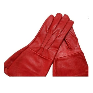 Offre Spéciale classique écologique véritable peau de mouton double face femmes hiver chaud jaune gants en cuir véritable fourrure gants - Product Image 4