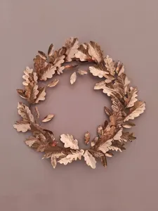New Arrival Design Leaves Design Metal Round <b>Doors</b> <b>Wreath</b> Black Powder Coated <b>Christmas</b> <b>Wreath</b> <b>for</b> Home Indoor Decor Usage - Product Image 6